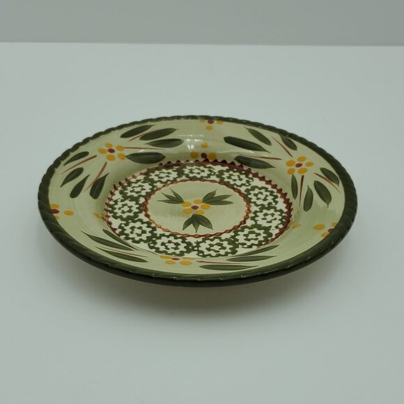 Temp-Tations Old World Green Bread Plates Dessert Appetizer Plates Saucers - Picture 7 of 8